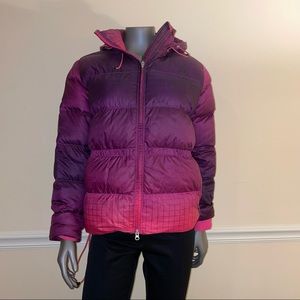 Pink and purple vintage Nike puffer coat
